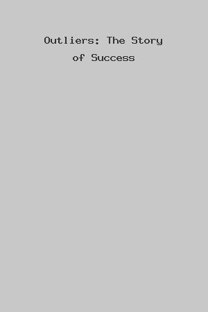 Outliers: The Story of Success cover